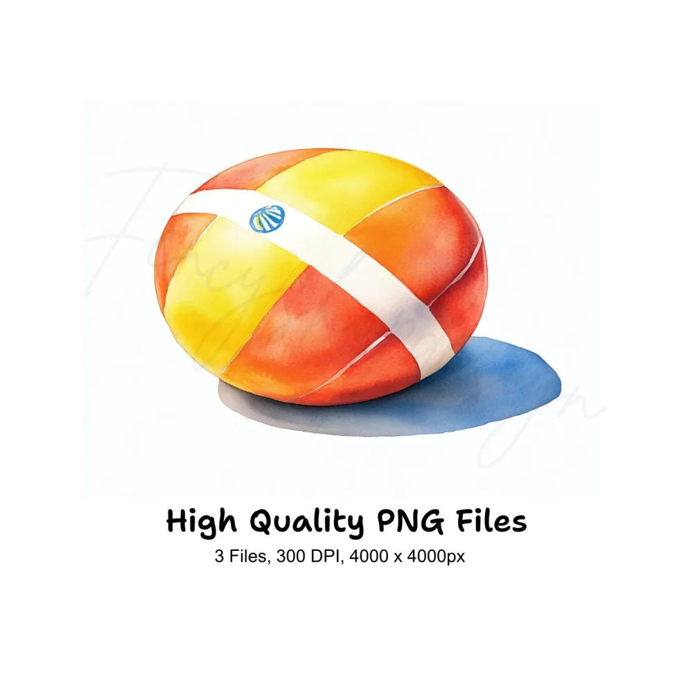 Colorful Beach Balls Clipart Bundle