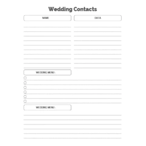 Wedding Contacts Bundle