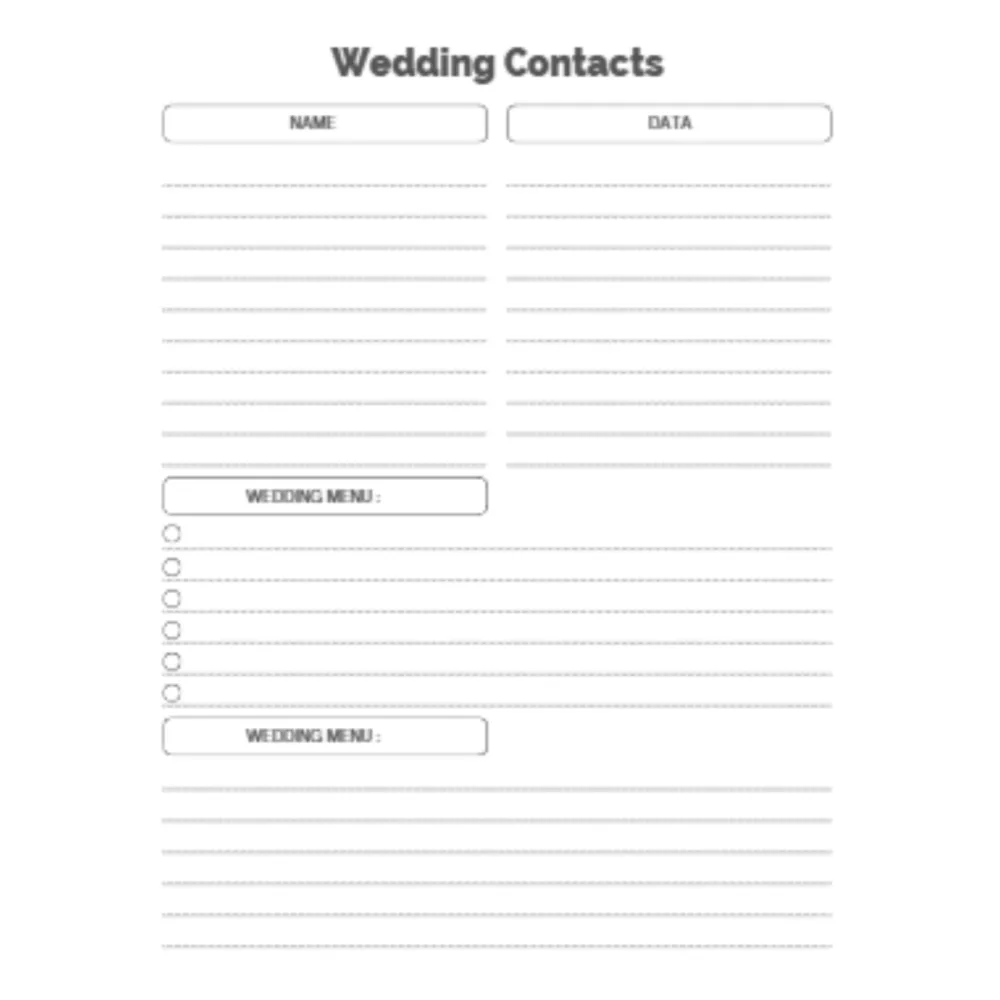 Wedding Contacts Bundle