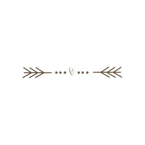 Heart Arrow Line Embroidery Design