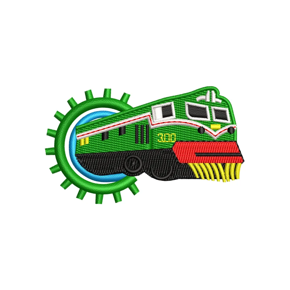 Train Target Embroidery Design