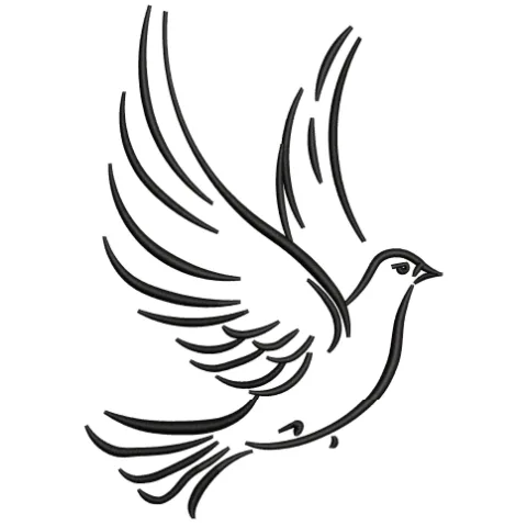 Sparrow Embroidery Design
