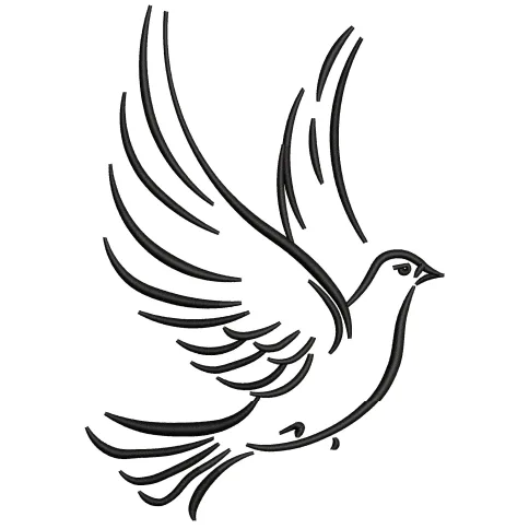 Sparrow Embroidery Design