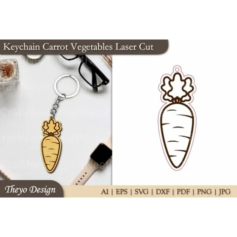 Keychain Vegetables SVG Bundle