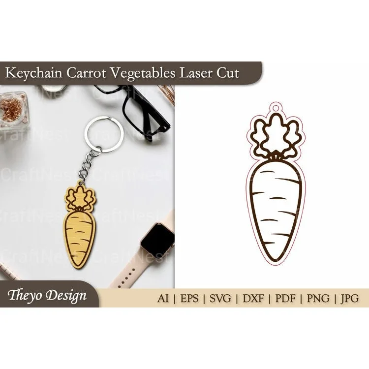 Keychain Vegetables SVG Bundle