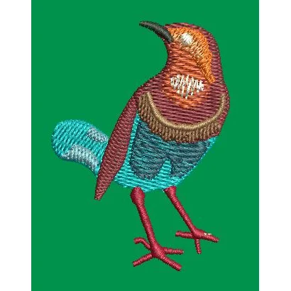 Bird Motif Colorful Avian Embroidery Design