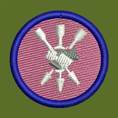Tools and Texture Circular Patch Embroidery Design