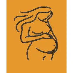 Motherhood Lines Art Embroidery Design