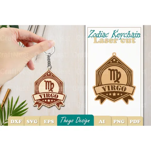Zodiac Keychain SVG Bundle