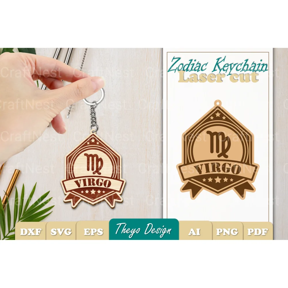 Zodiac Keychain SVG Bundle