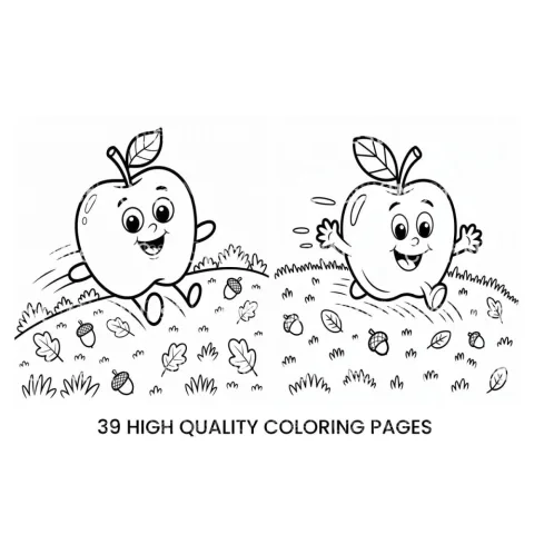 Cute Fruits Coloring Books