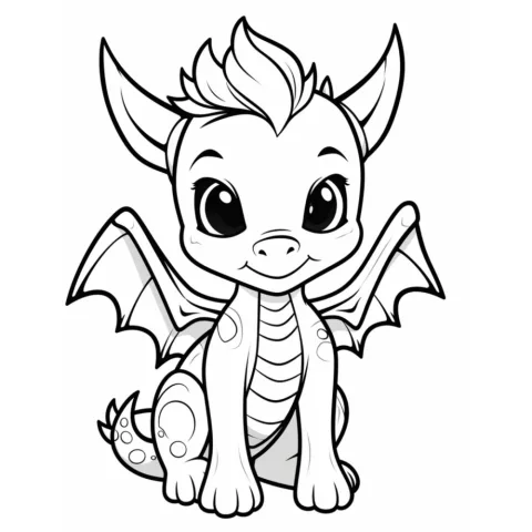 Cute Dragon Coloring Book