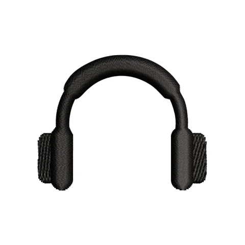 Headphone Embroidery Design
