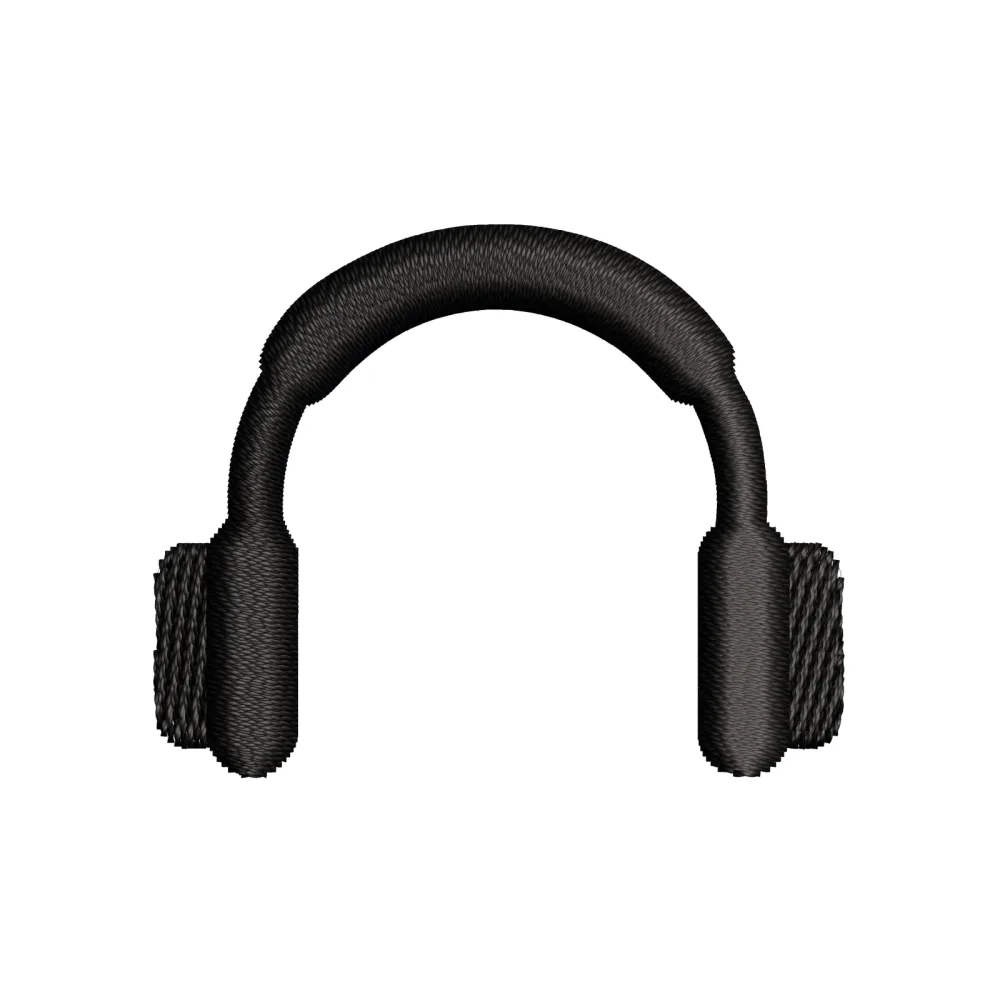 Headphone Embroidery Design