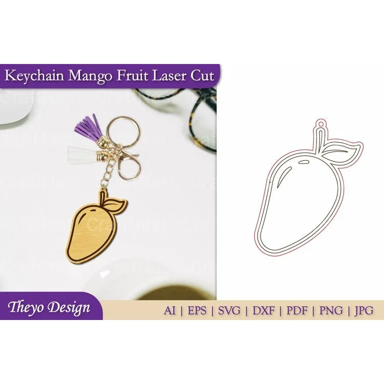 Fruit Keychain SVG Bundle