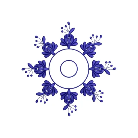 Circle Berry Embroidery Design