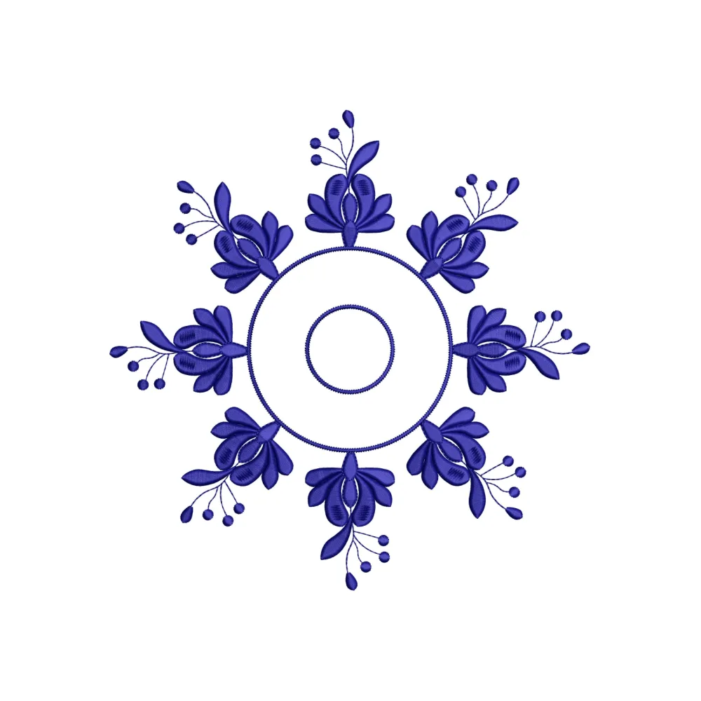 Circle Berry Embroidery Design