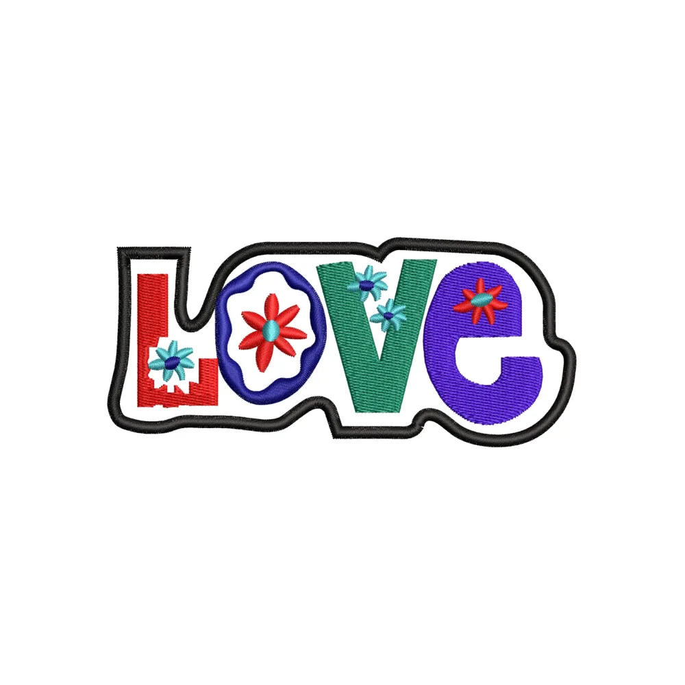 Love Embroidery Design
