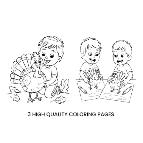 Thanksgiving TurkeyFun Coloring Books