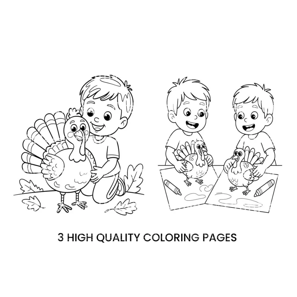 Thanksgiving TurkeyFun Coloring Books