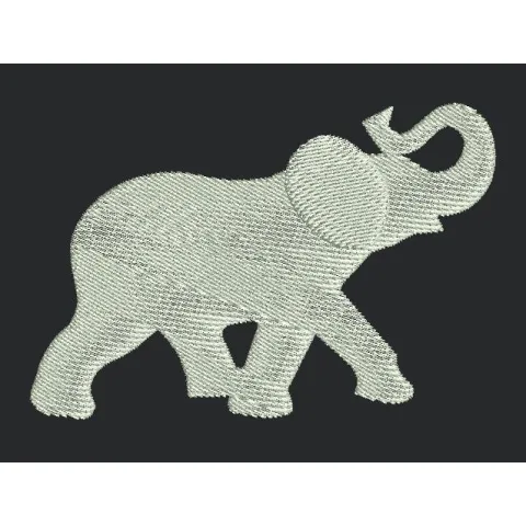 White Elephant Embroidery Design