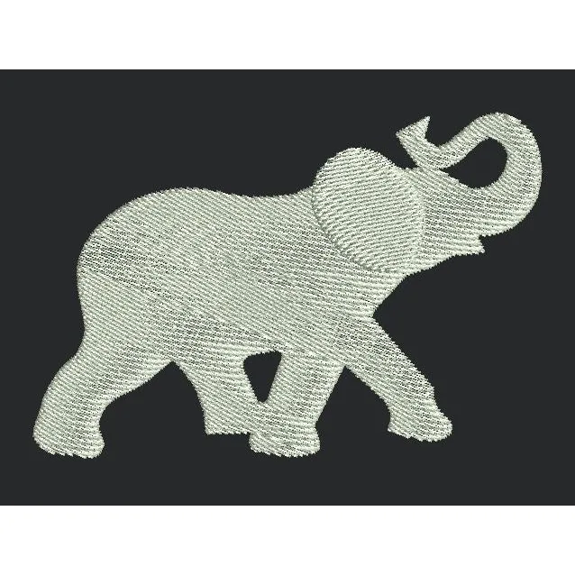White Elephant Embroidery Design