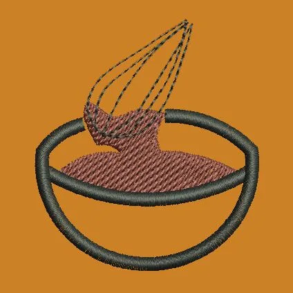 Mixing Bowl Embroidery Design
