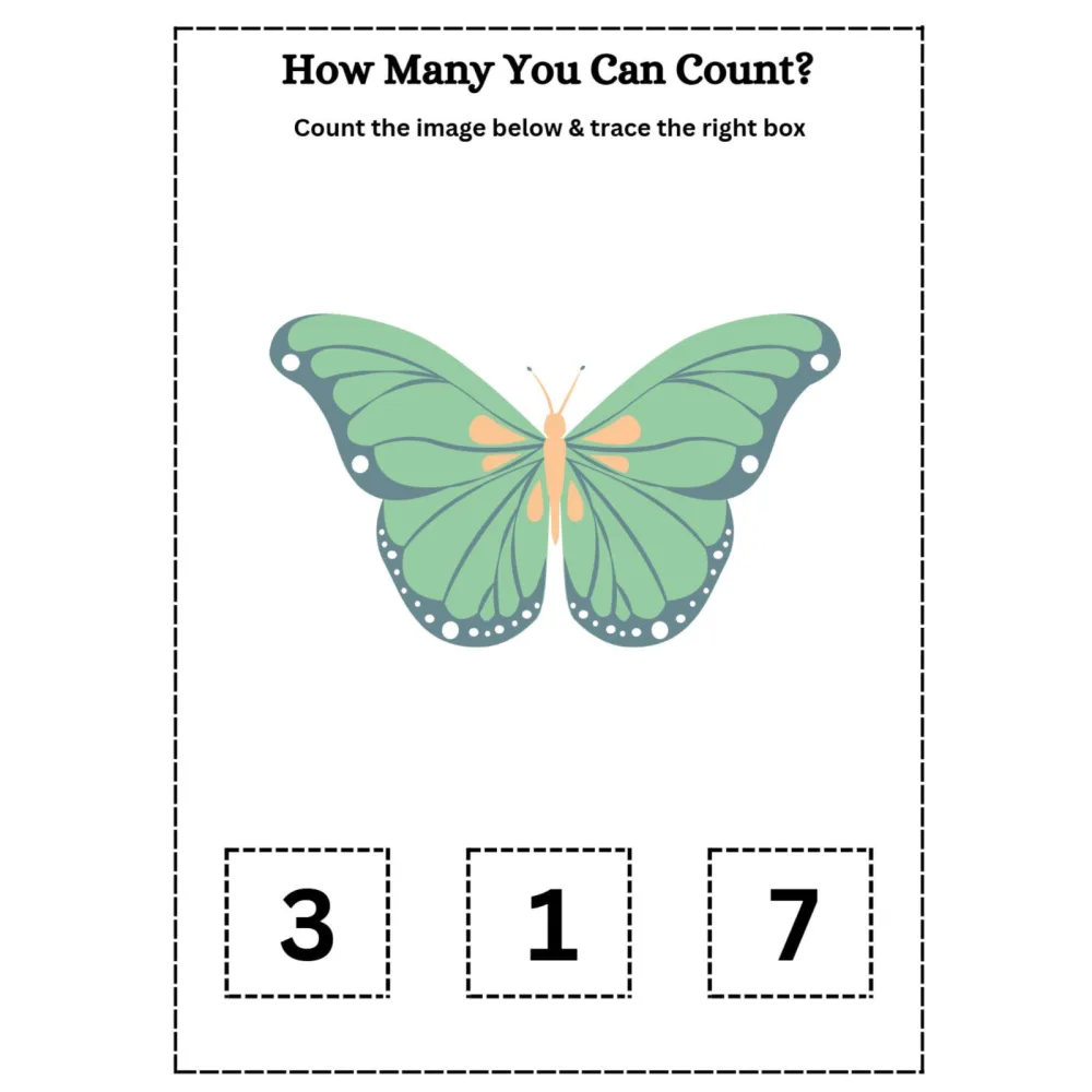 How Many Count and Trace Worksheets