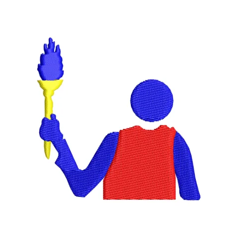 Flame Man Embroidery Design