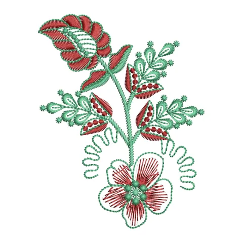 Leaf Stitch Art Embroidery Design