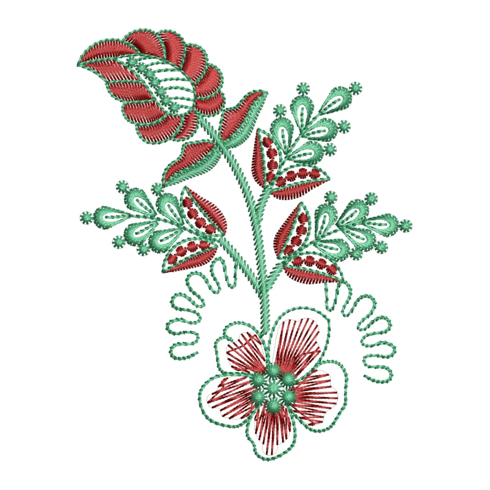 Leaf Stitch Art Embroidery Design