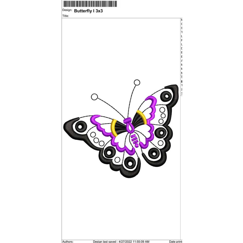 Butterfly Embroidery Design