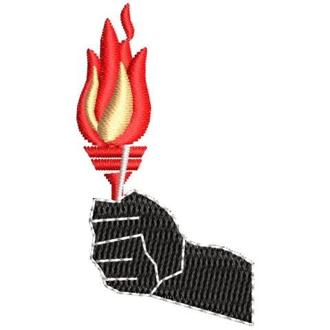 Fire Hand Embroidery Design