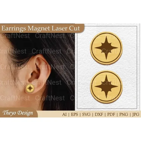 Earrings Magnet from Earrings Magnet SVG