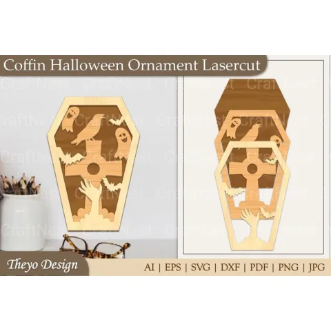 Coffin Ornament SVG Bundle