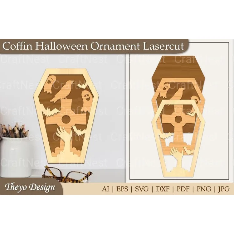 Coffin Ornament SVG Bundle