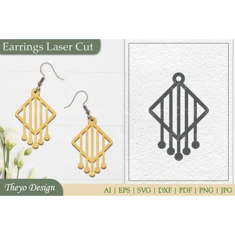 Earrings Laser Cut SVG Bundle