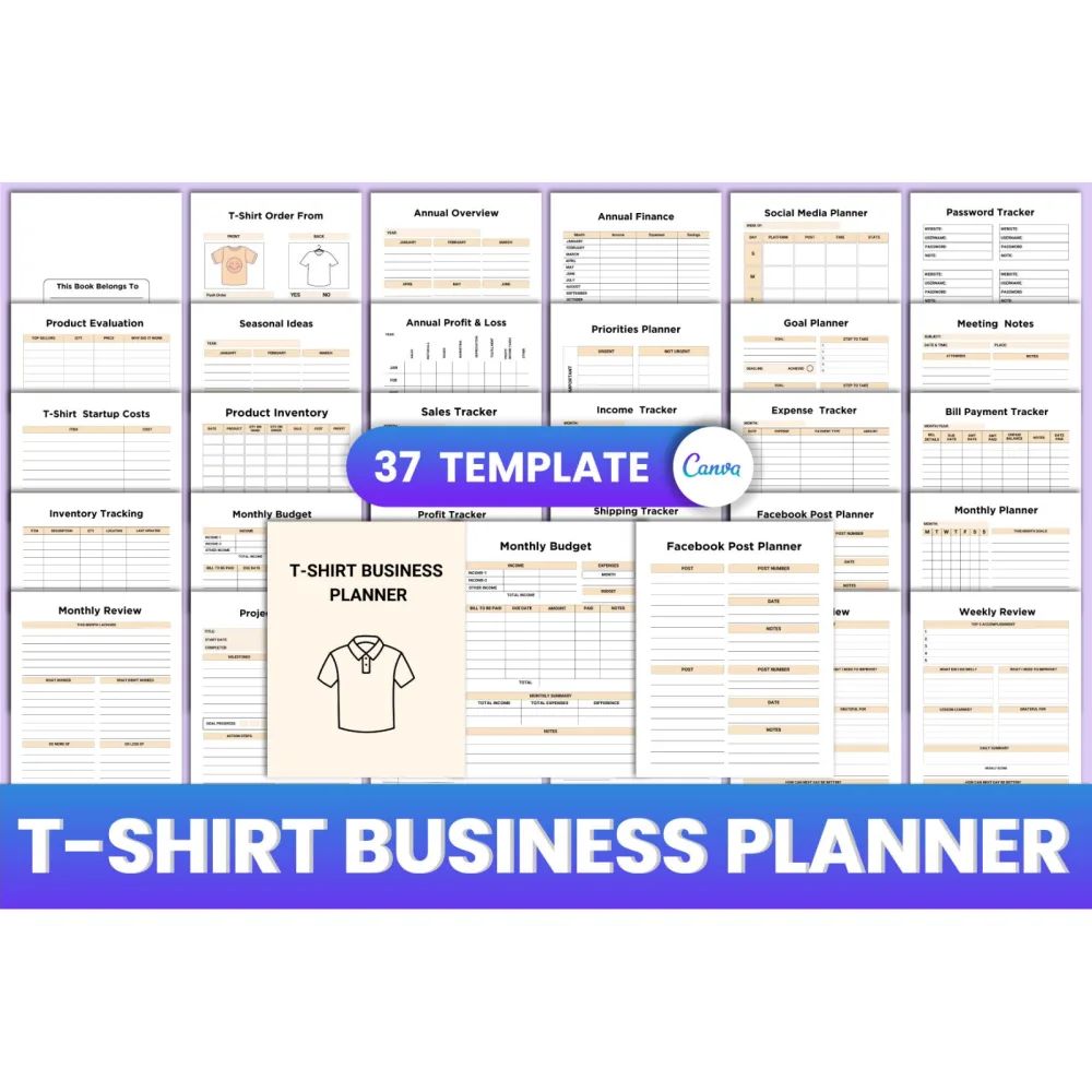 T-Shirt Business Planner