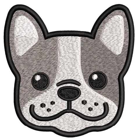 Dog Face Embroidery Design