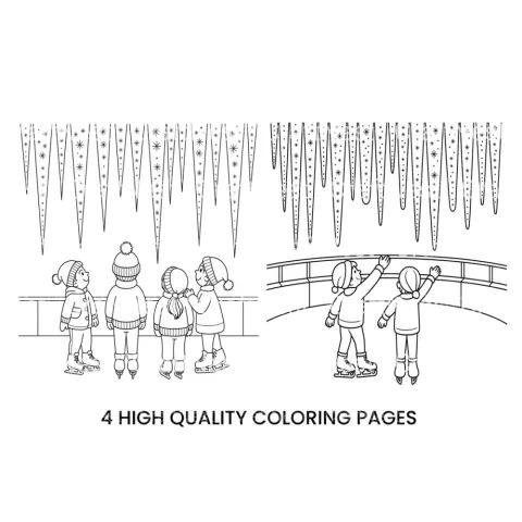 Winter Ice Skating Fun Coloring Books