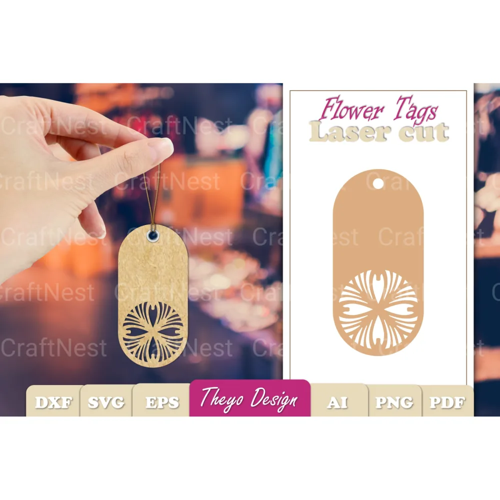 Flower Tags SVG Bundle