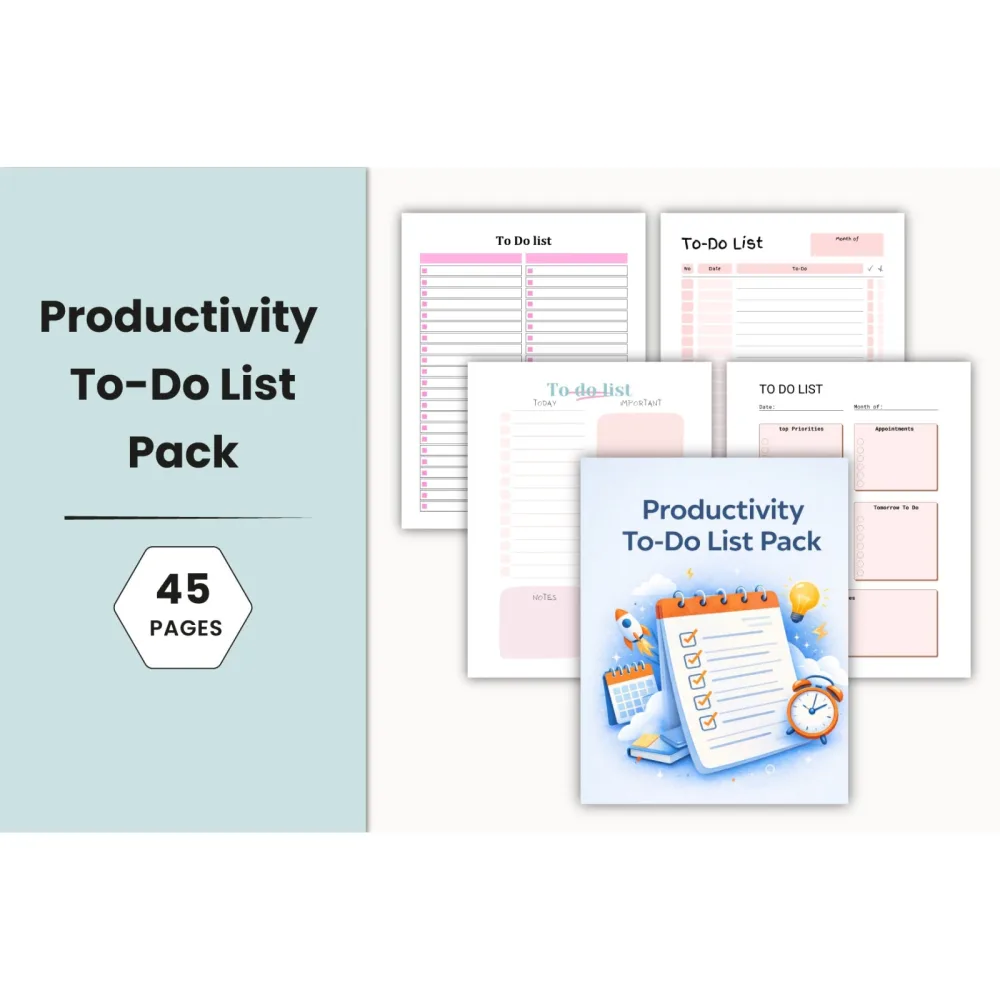 Productivity To-Do List Planner
