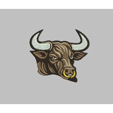 Bulls Head Embroidery Design