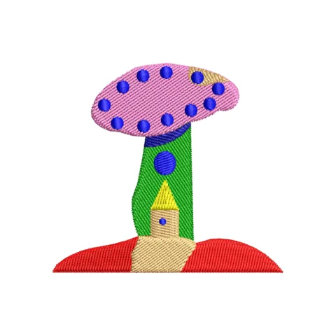 Tower House Embroidery Design