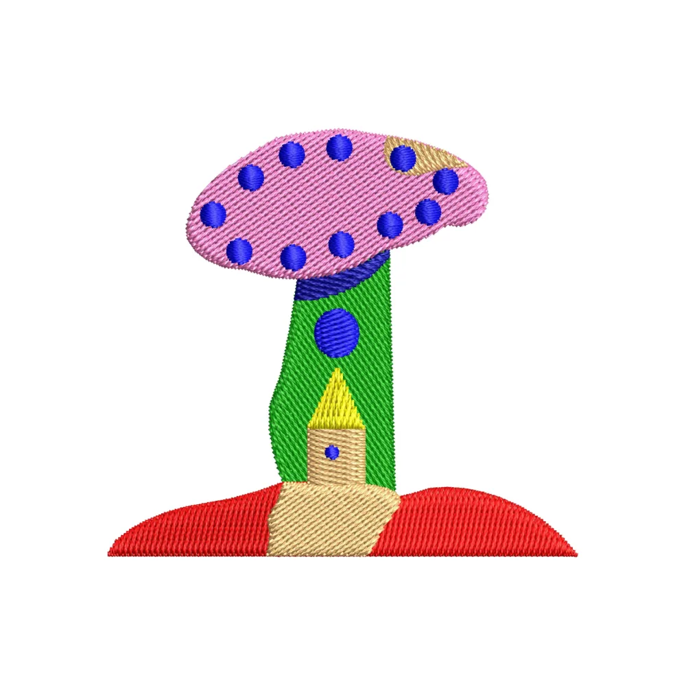 Tower House Embroidery Design