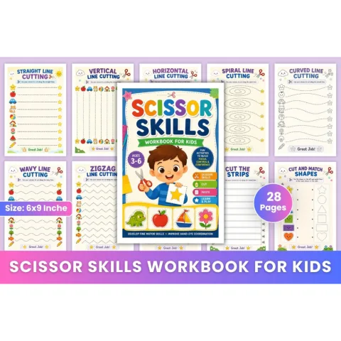 Scissor Skills For Kids Workbook