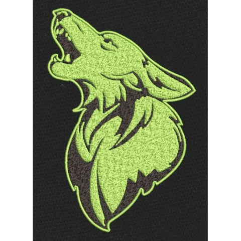 Wolf Embroidery Design