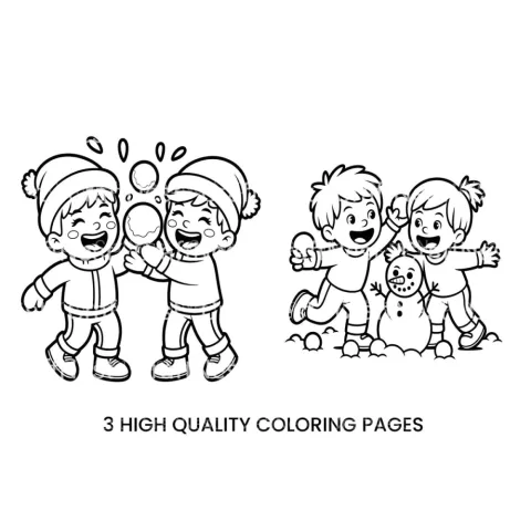 Winter Fun for Kids Coloring Books