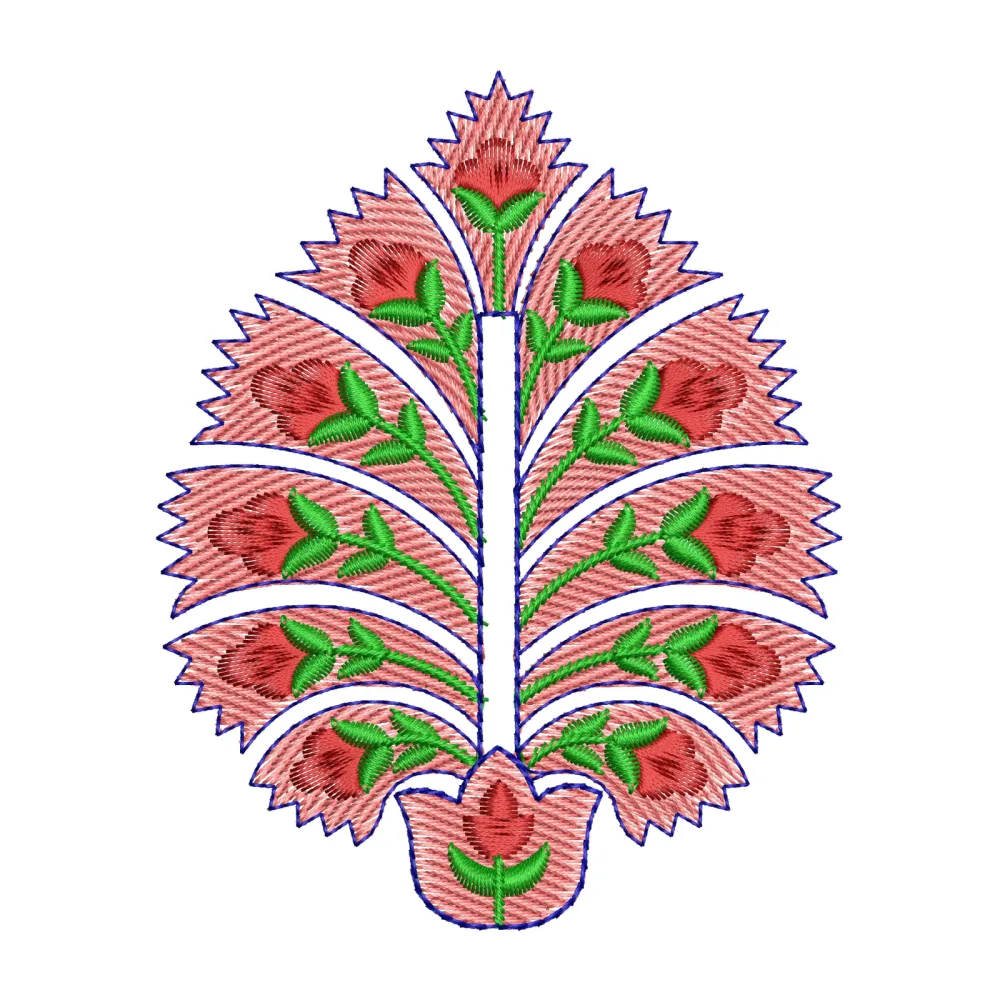 Asian King Embroidery Design