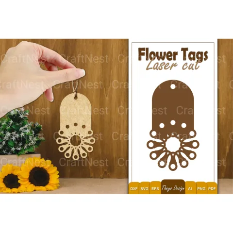 Flower Tags SVG Bundle
